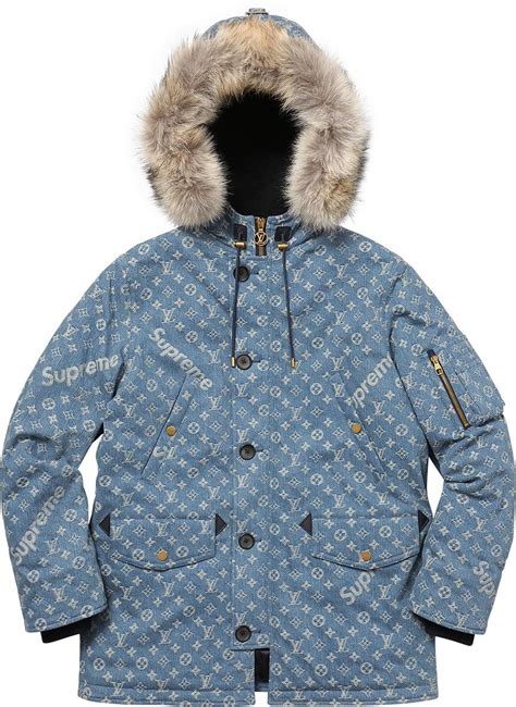 lv and supreme jacket|louis vuitton supreme winter jacket.